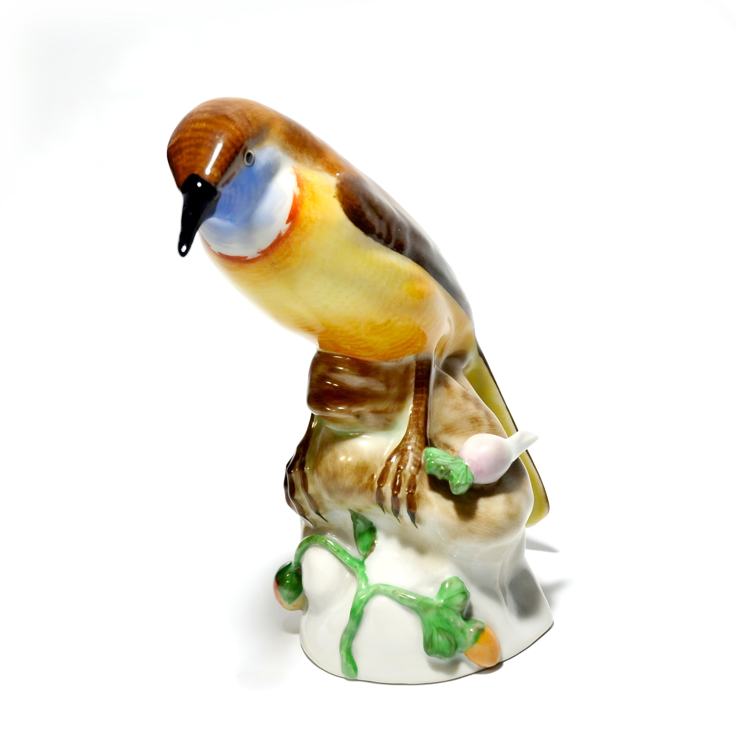 Herend Porzellan Vogelfigur, Handbemalte Nachtigall Skulptur, Vintage Sammler Deko, Ungarische Feine Porzellankunst, Elegante Geschenkidee